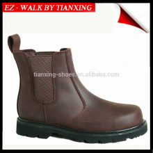 Dark BROWN Hight GOOD YEAR WELT NUBUCK COURO DE SEGURANÇA DE COURO COM AÇO TOE